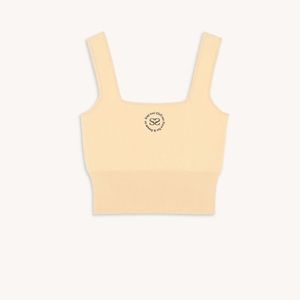 SANDRO KNIT TANK WITH EMBROIDERY